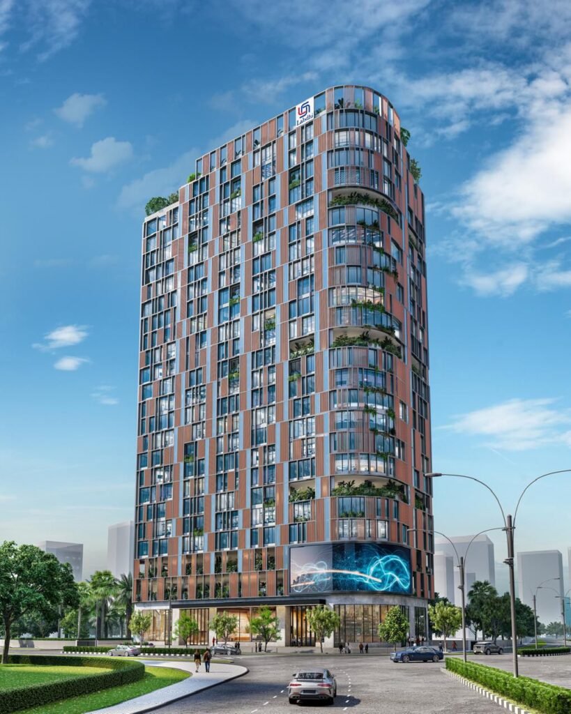 Modern Grade-A commercial office tower at BKC EDGE, H Block, Bandra Kurla Complex, Mumbai – featuring sleek glass façade, contemporary architecture, and premium business spaces developed by Labdhi Lifestyle Limited.